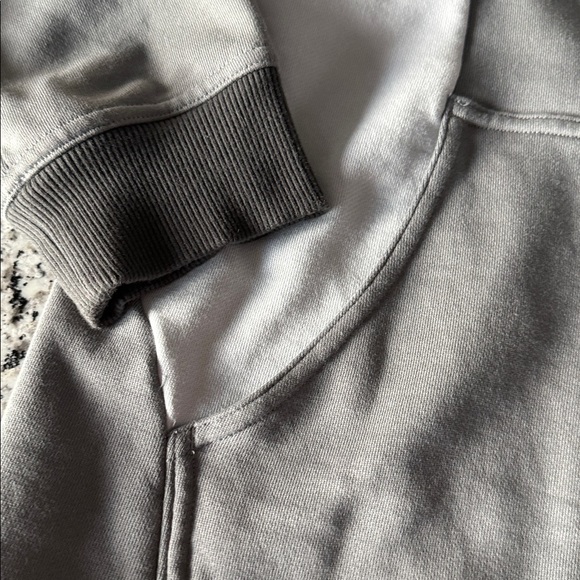 Lululemon All Yours Gray & Black Colourblock 100% Cotton Terry Hoodie w/Pockets - Picture 8 of 13